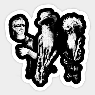 Retro ZZ Top Sticker